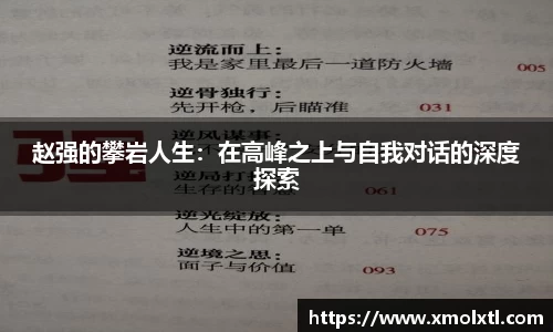 赵强的攀岩人生：在高峰之上与自我对话的深度探索